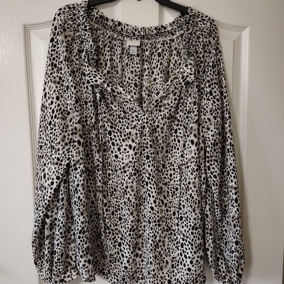 A New Days Leopard Printed Blouse XXL - Picture 1 of 5